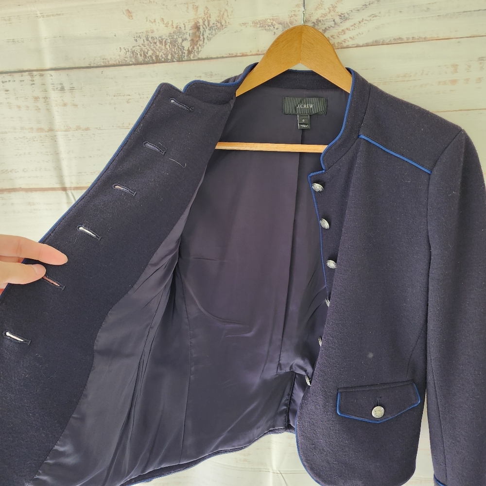 J. Crew Navy Blue Dalton Wool Blazer View 3